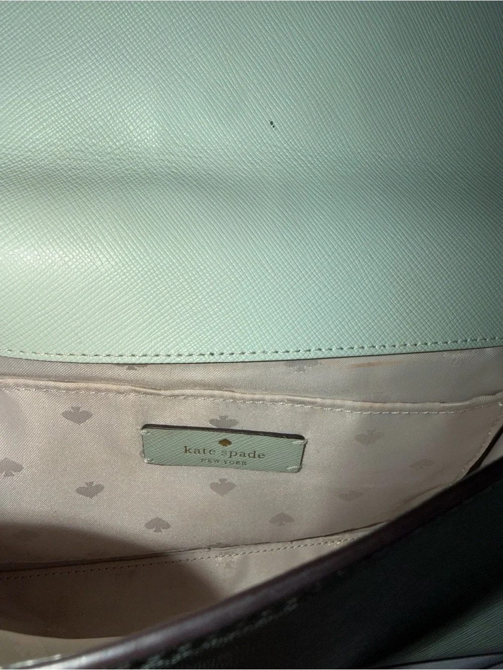 kate spade Mint Green Leather Shoulder Bag with Chain